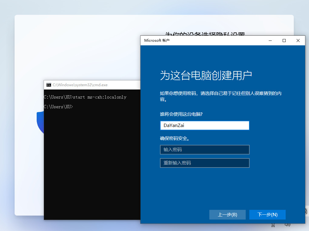 安装 Windows 11 时跳过 Microsoft 账户